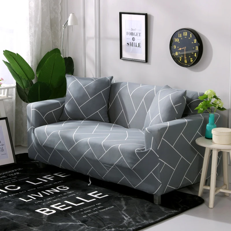 Геометрический чехол для дивана, эластичный чехол для домашних животных, кресло гостиная, чехлы для диванов, одноместный диван - Цвет: color 1