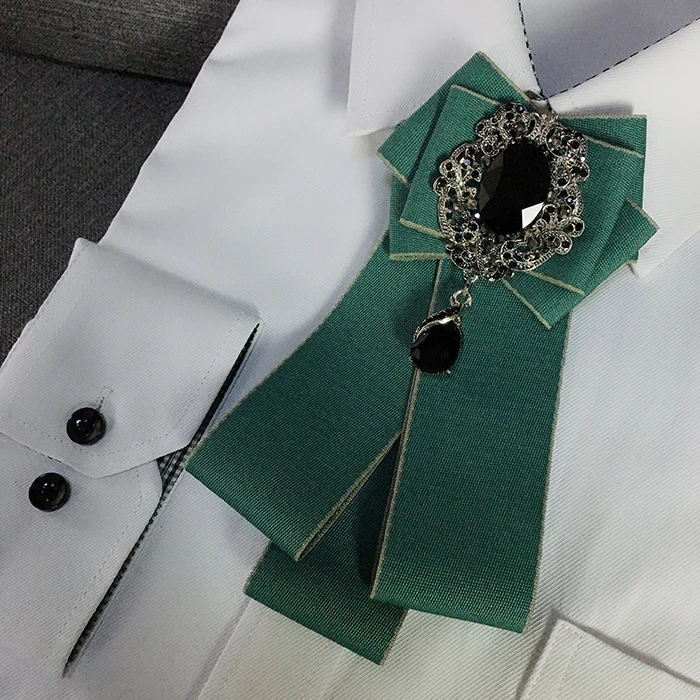 Ribbon Bow Tie Британский женский мужской свитер, рубашка, бант из ленты, галстук-платок, деловые, свадебные, Клубные, вечерние, сплав, стразы, кристалл, галстук-бабочка, формальный галстук - Цвет: Ribbon Bow Tie