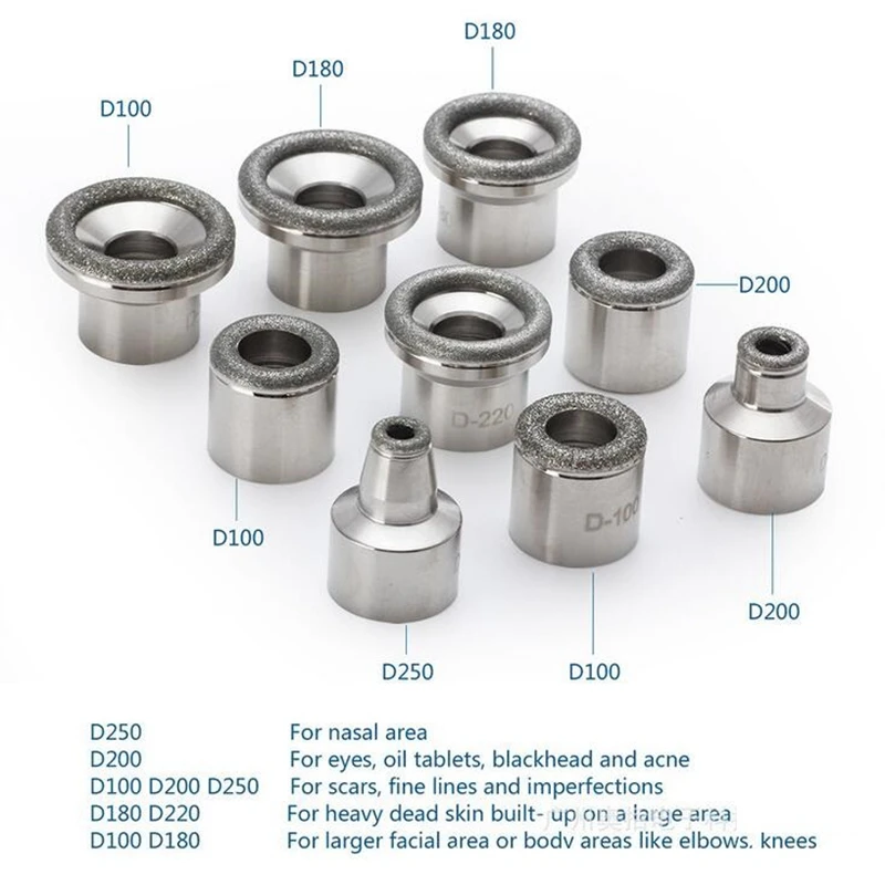 Алмазные наконечники и палочки инструмент для ухода за лицом микродермабразия алмазные палочки хлопковый фильтр кожура кожи с 9x наконечниками 3x палочки алмазные Dermab