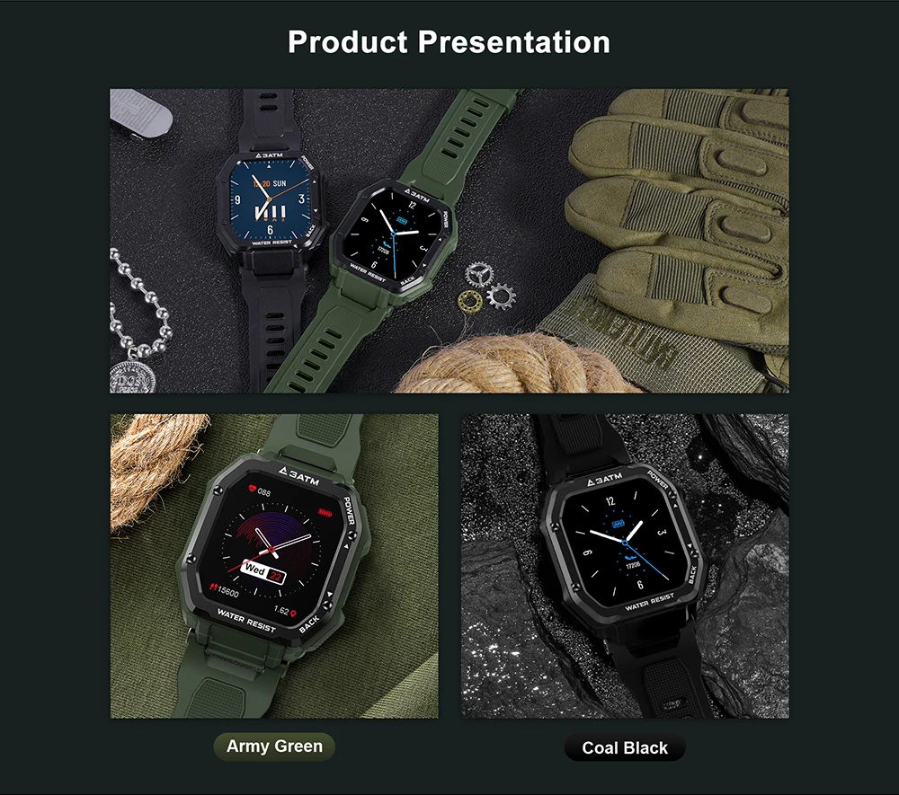Smartwatch 2021 KOSPET ROCK Rugged Watch For Men Outdoor Sports Waterproof Fitness Tracker Blood Pressure Monitor Smart Watch