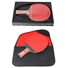 6-звезда Настольный теннис ракетка для пинг-понга весло набор с 6 мячиками для пинг-понга тренировочная ракетка комплект Портативный чехол сумка