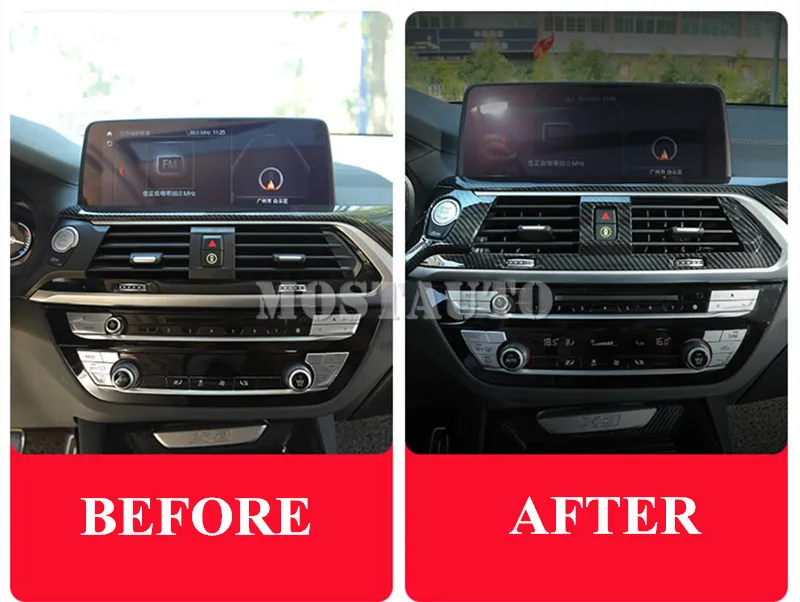 1 шт. автомобильная консоль из углеродного волокна для BMW X3 G01 X4 G02 2018 2020|Лепнина