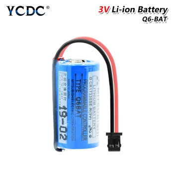 

Q6BAT 3V 1800mAh CR17335 ER2/3A PLC Lithium Batteries With Plug For Mitsubishi CR17335SE-R Industrial Battery Long Lasting