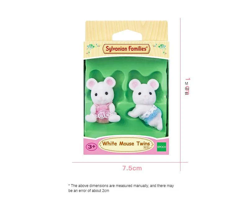 Semipkg дети Sylvanian Families белая мышь Близнецы девушки игровой дом кукла игрушка плюшевая 5077