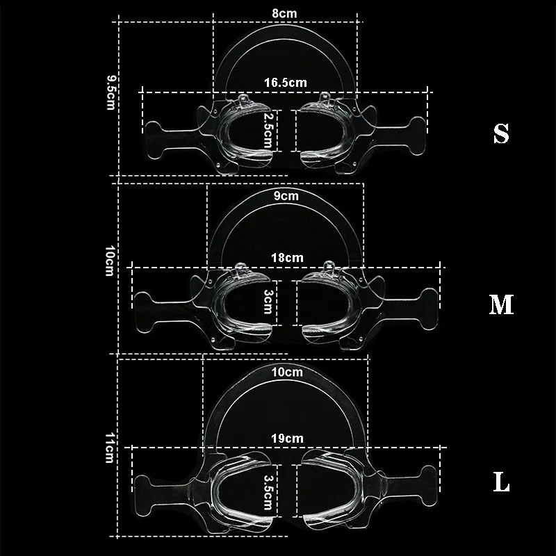 1 pc ortodontické zubní plastový huba otvírač průhledná líc retractor s ovládat C vzhled líc lippe retractor