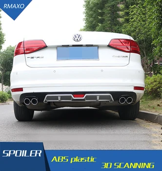 

For VW Jetta Rear spoiler ABS Rear Bumper Diffuser Bumpers Protector For Volkswagen Jetta After chrome lip rear spoiler 2015