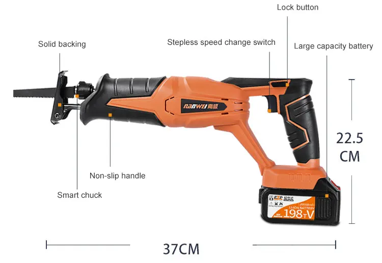 21 V ไม пила Li-Ion ไรสายเลอยลกสบ