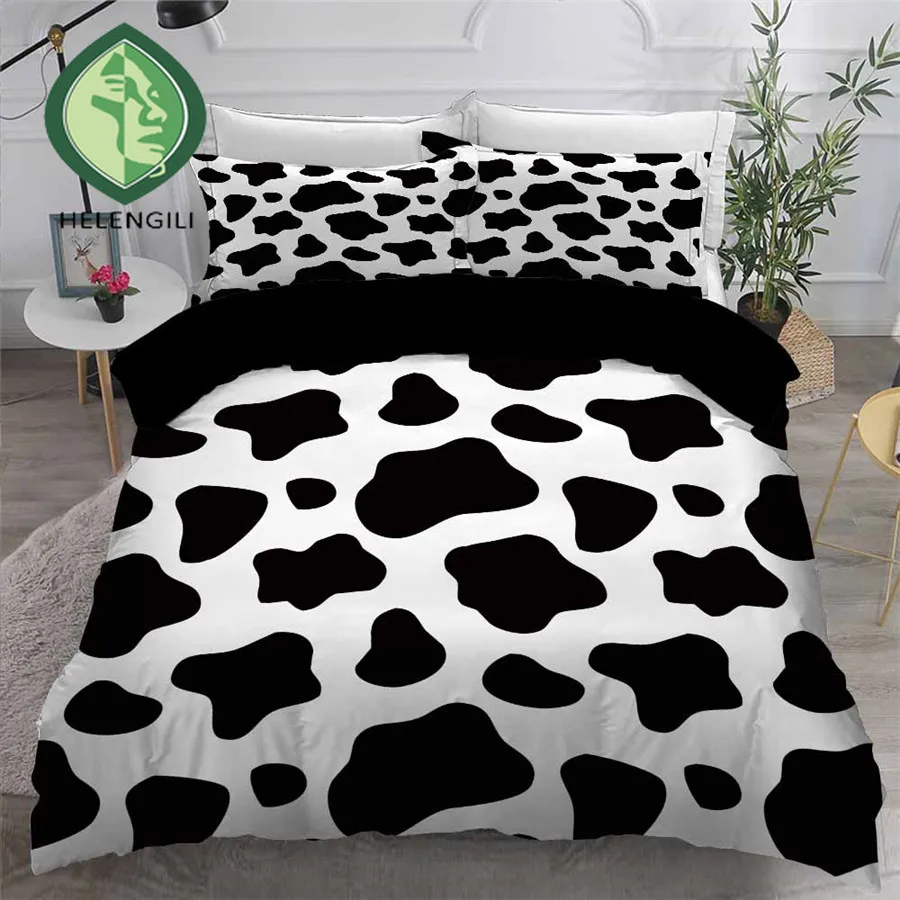 HELENGILI 3D Bedding Set Cow Print Duvet Cover Set Bedclothes with Pillowcase Bed Set Home Textiles #COW16 HELENGILI 3D Bedding Set Cow Print Duvet Cover Set Bedclothes with Pillowcase Bed Set Home Textiles #COW16