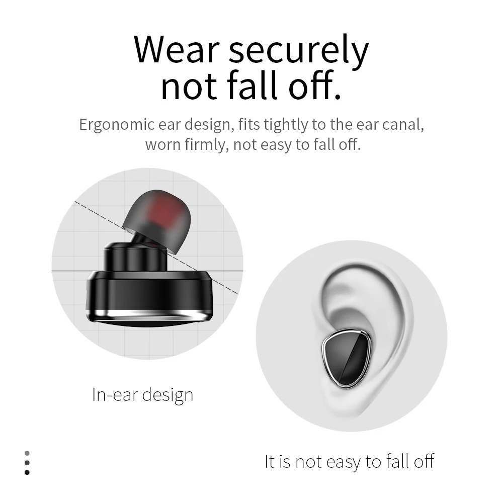 Мини гарнитура HOCO Bluetooth портативные невидимые беспроводные наушники 4 2 свободные