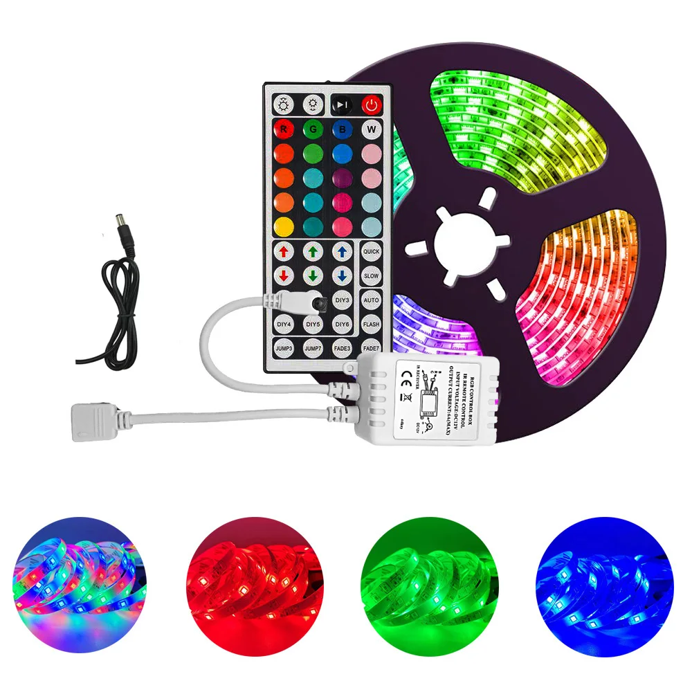 

RGB LED Strip Light SMD 2835 2M 3M 5M 10M DC12V Flexible LED Light Tape Ribbon Remote Control TV Desktop Screen BackLight Lamp