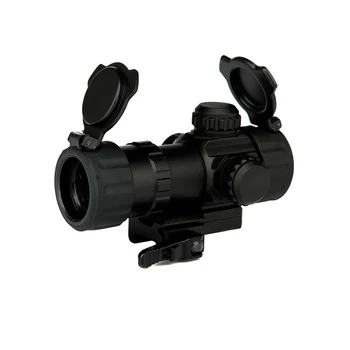 1 Красный/зеленый точечный прицел с переходник для стояка, QD Mount& Flip-open Lens Caps - Цвет: 1