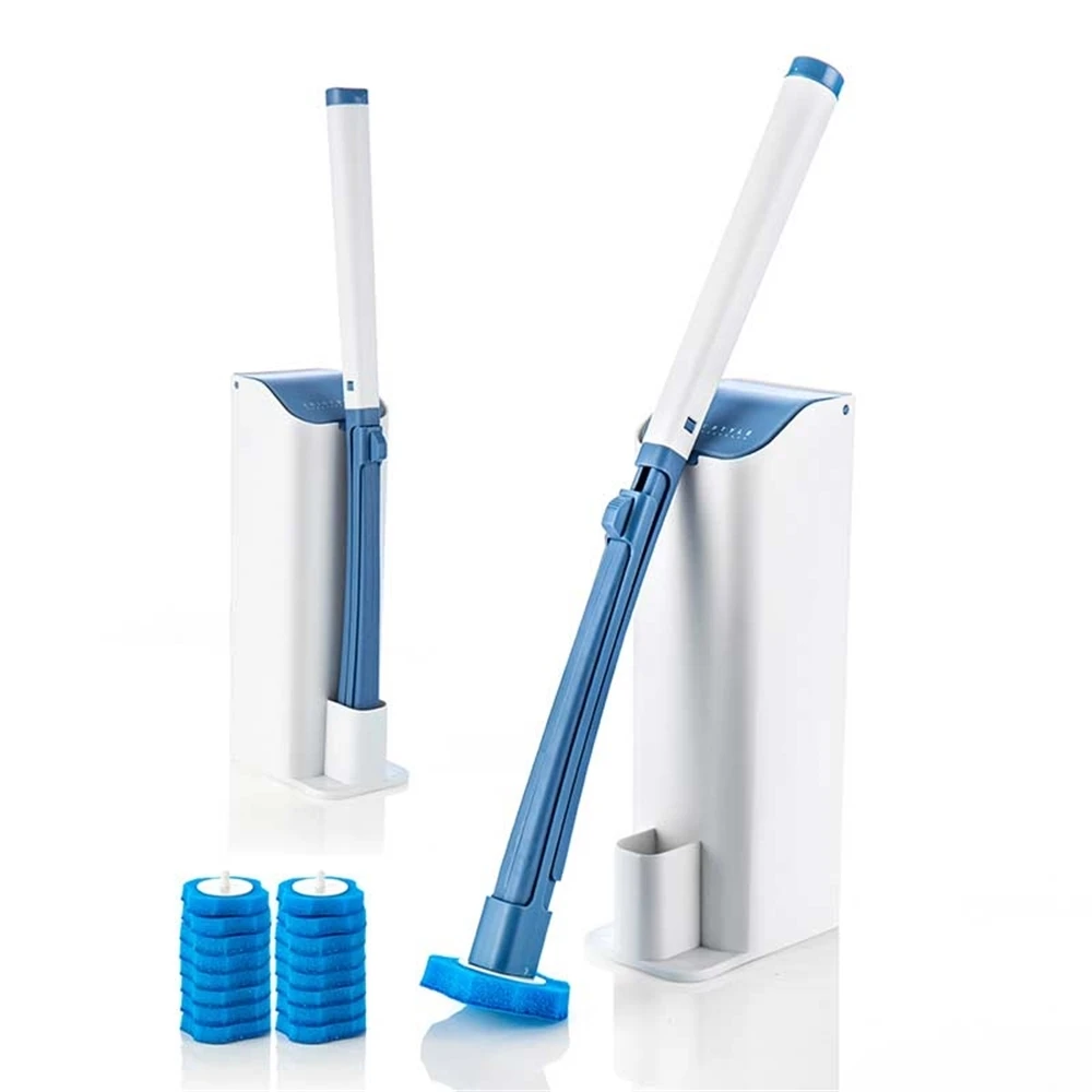 DisposableBathroomToiletBrushCleanerWithLongHandleNoDead