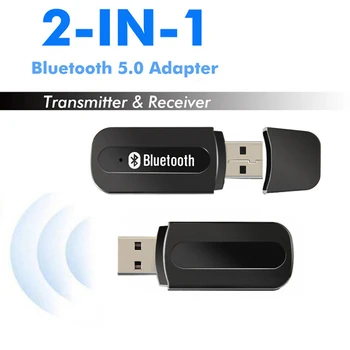 

New 2 in1 Bluetooth 5.0 Audio Receiver Transmitter Wireless Adapter Mini 3.5mm AUX Stereo Bluetooth Transmitter For TV PC Car