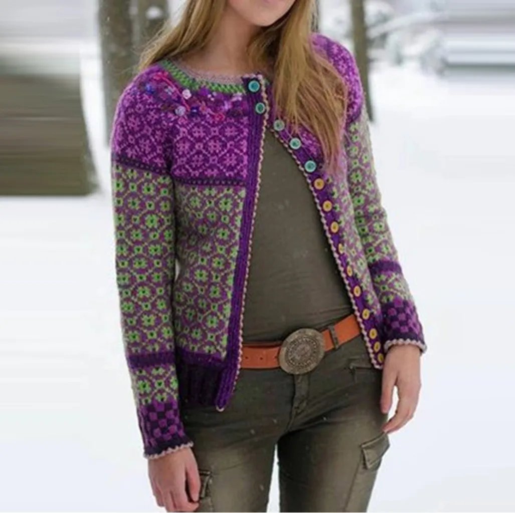 incredible MISSOMO Winter jacket Women Print Buttons Long Sleeve Coat women Vintage Jacket Elegant Coat Outwea