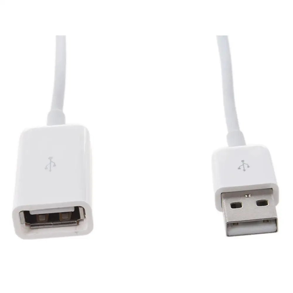 White PVC Metal USB 2.0 Male to Female Extension Adapter Cable 1m 3Ft Cord U2P9 | Электроника