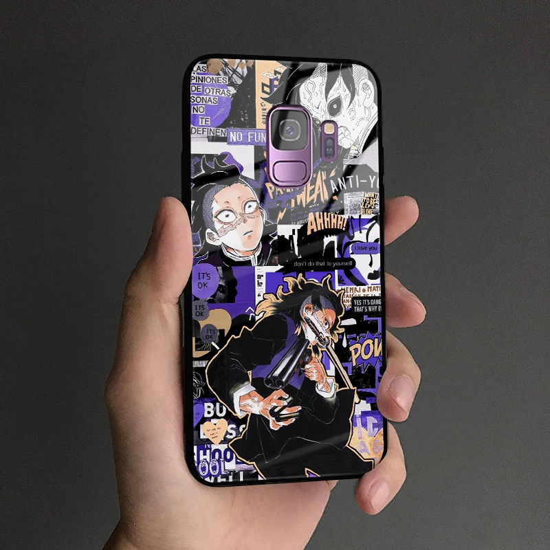 Kimetsu не Yaiba персонажи коллаж мягкий силиконовый стеклянный чехол для телефона чехол для samsung Galaxy S8 S9 S10e S10 Note 8 9 10 Plus - Цвет: AE 2568