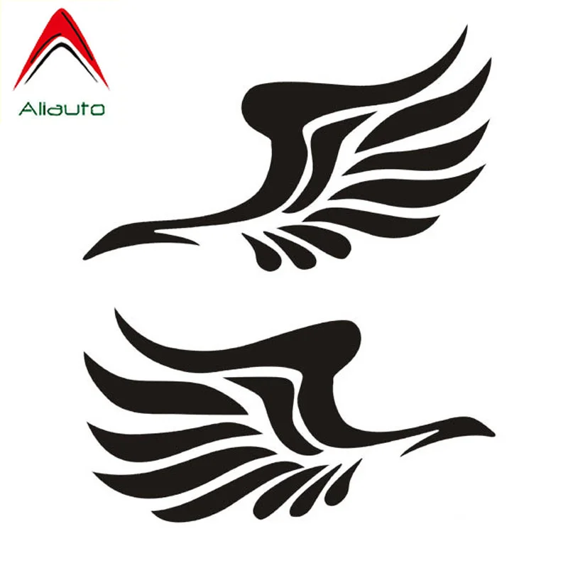 Aliauto 2 X Fashion Reflective Car Stickers Guardian Angel Wings Lovely Sunscreen Waterproof Decoration Decals PVC 13cm*7cm | Автомобили и