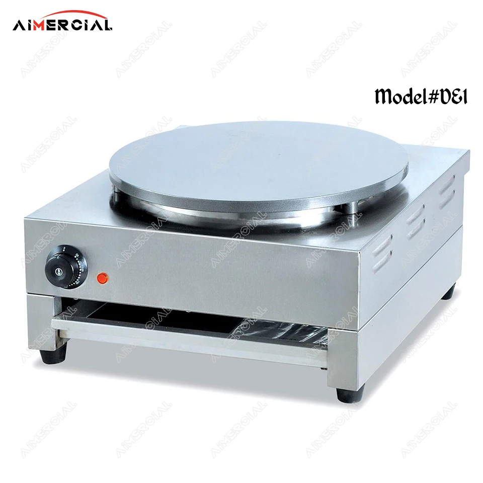 

DE1/DE2 Commercial electric crepe maker cooker single/double plate griddle machine pancake maker for snack maker equipment