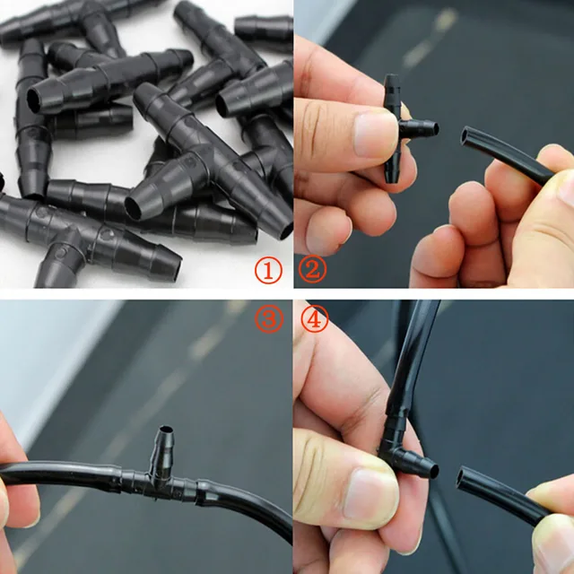 50 Db Öntözés 4/7 Mm -Es Tee -Csatlakozó 1/4 Hüvelykes Tömlőkert Kerti Pázsit Öntöző Csatlakozó Tömlőcsatlakozó - Image 4