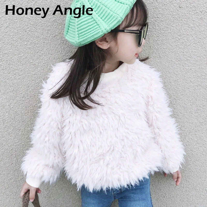 Honey Angle/Новинка года; модный свитер для мальчиков и девочек; сезон осень-зима; элегантные детские блузки с длинными рукавами; мягкая теплая детская одежда