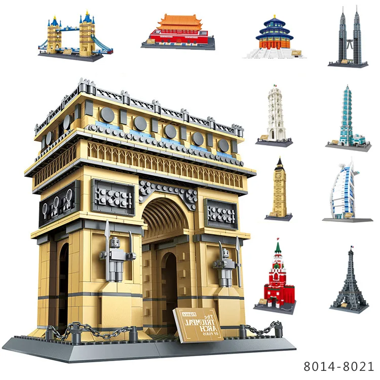 

Wange Building Blocks World Classic Architecture Model Small Particles Educational Assembly Inserted Building Blocks Toy 5218/52