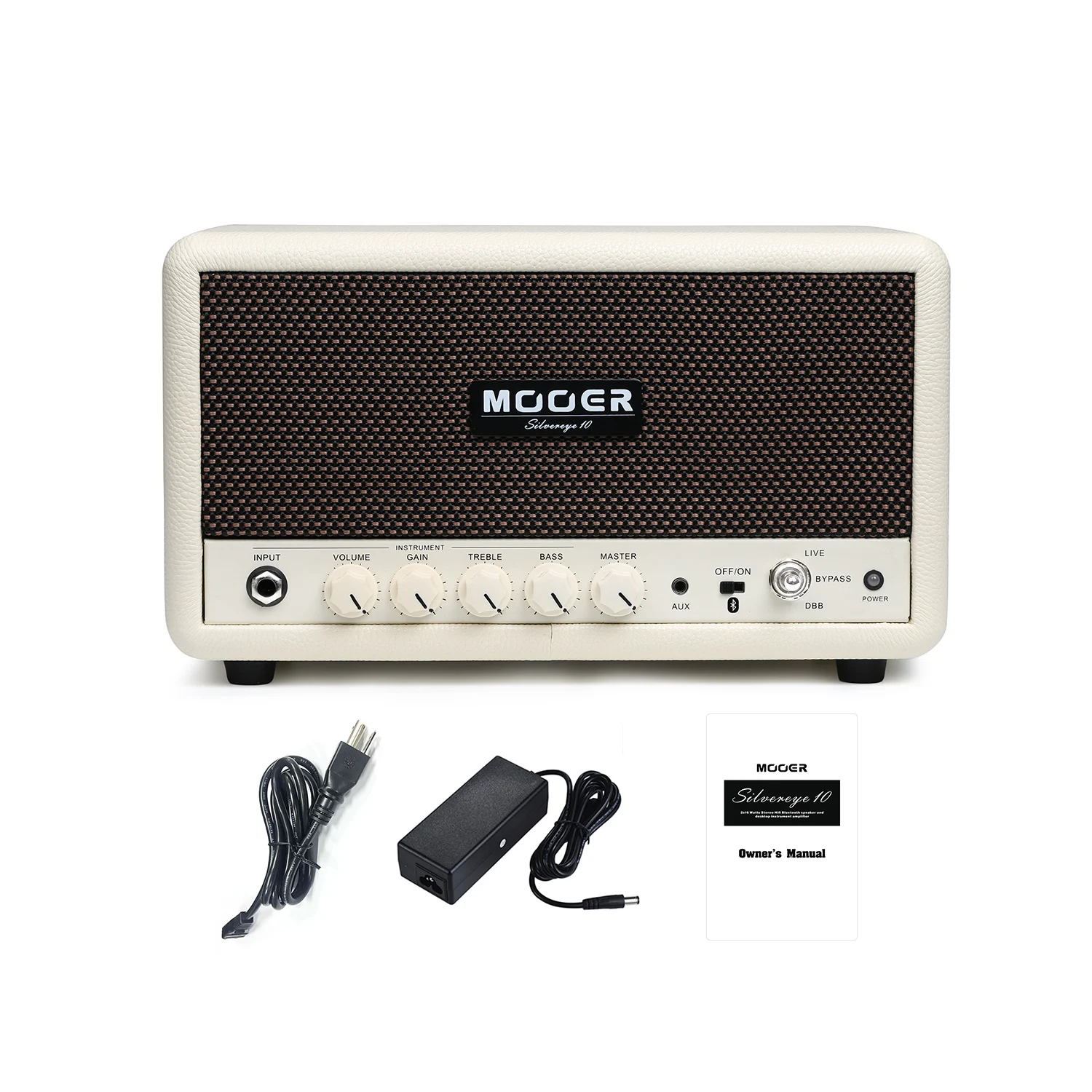 MOOER SilverEye 10 Настольный Setero HiFi Bluetooth инструмент для громкоговорителя гитарный бас-усилитель 2*16 Вт с регулятором громкости/усиления - Цвет: US Plug