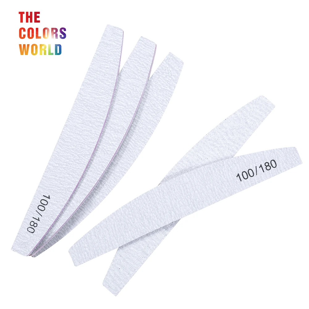 Nail File 100/180 Sanding er Block Pedicure Manicure ing Polish Beauty Nail Art Tools Professional Files Grey Boat