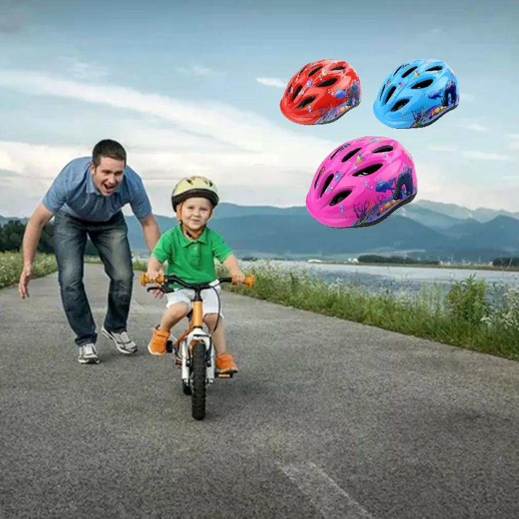 Cycling children's Kids Folding Scooter Bicycle Cycling Helmet BMX Skate Fixed Safe Protection boy girls