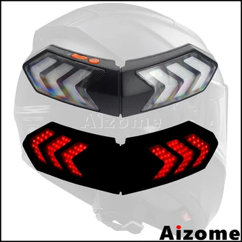 

Motorcycle Helmet Safety LED Night Light Motocross Dirt Bike USB Rechargeable Locomotive Helmet Taillight Stick On Warning Light