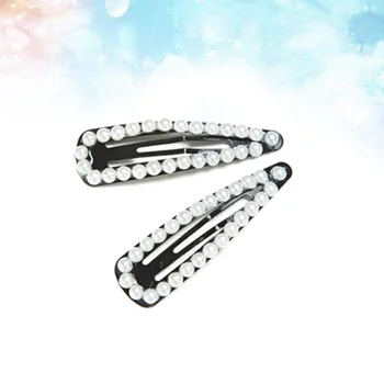 

2pcs Pearl Hair Clips Chic Cute Barrettes Hair Accessories Hair Pins Snap Hair Clips for Girls Kids
