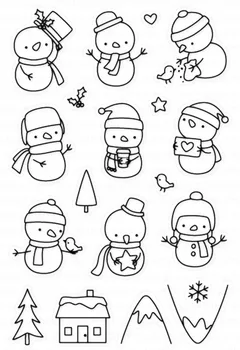 

snowman Clear Silicone Stamp / seal for DIY Scrapbooking / Album Decorative Clear Stamp Sheets A104
