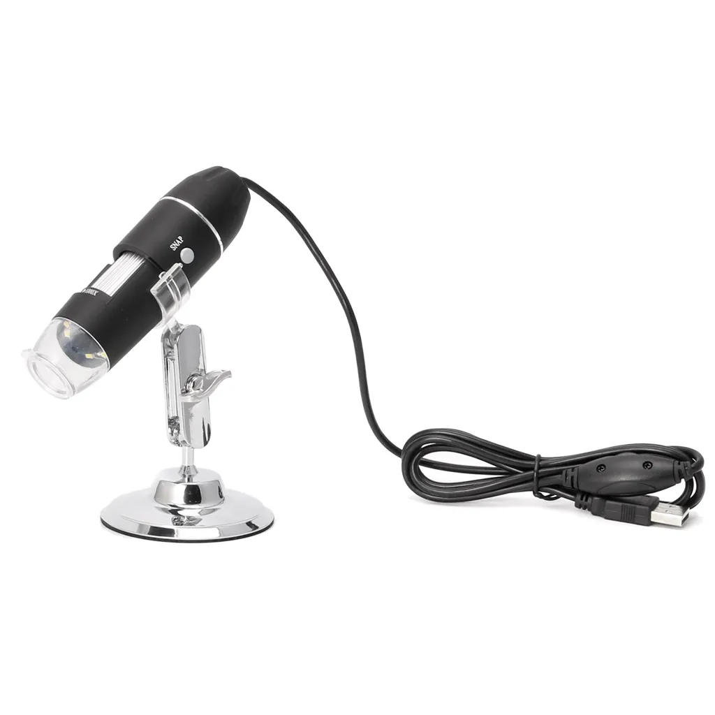 1600X USB цифровой микроскоп камера эндоскоп 8LED Лупа с металлической подставкой Прямая поставка поддержка