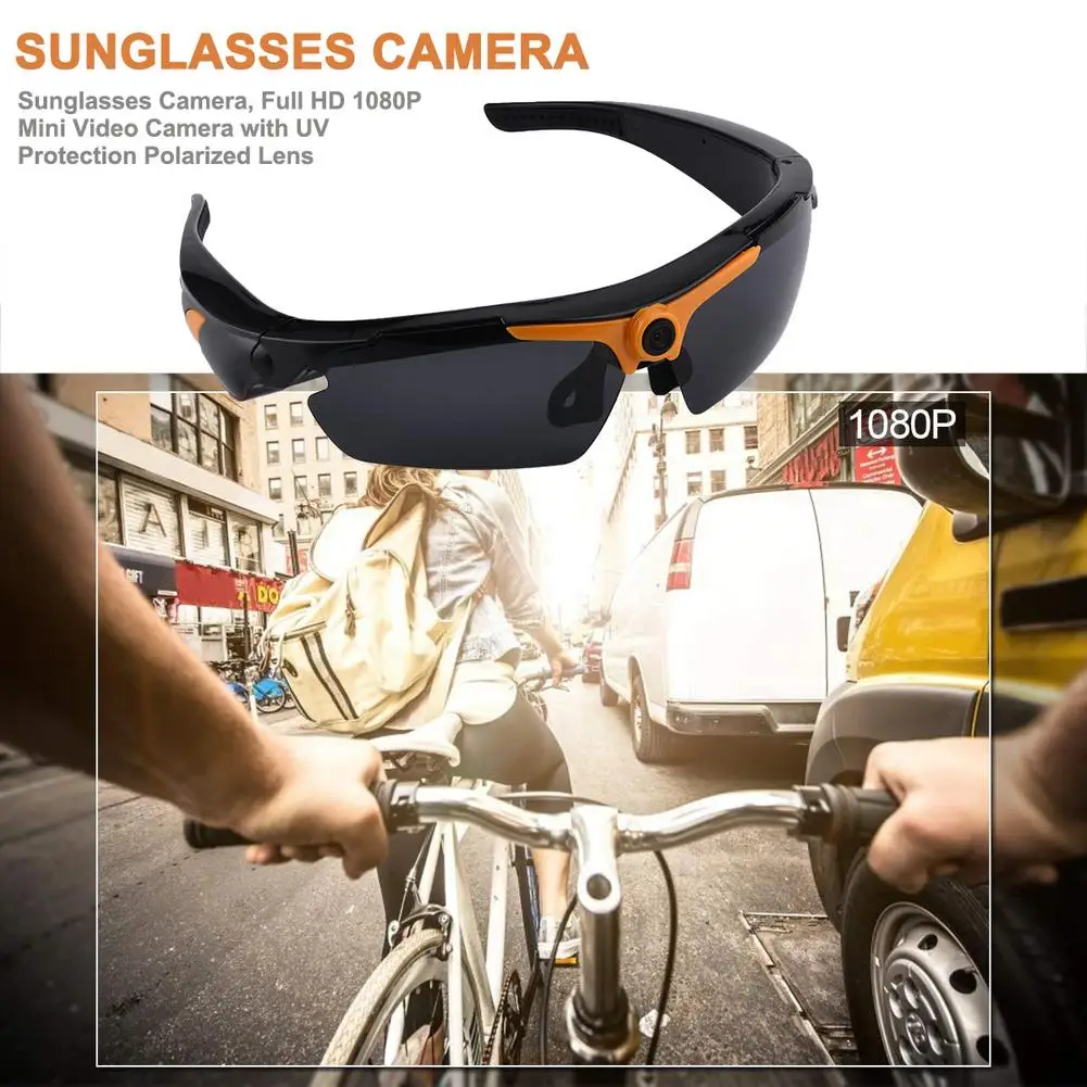 

Cycling Outdoor Sports Sunglasses Camera Full HD 1080P Mini Video Camera With UV Protection Polarized Lens