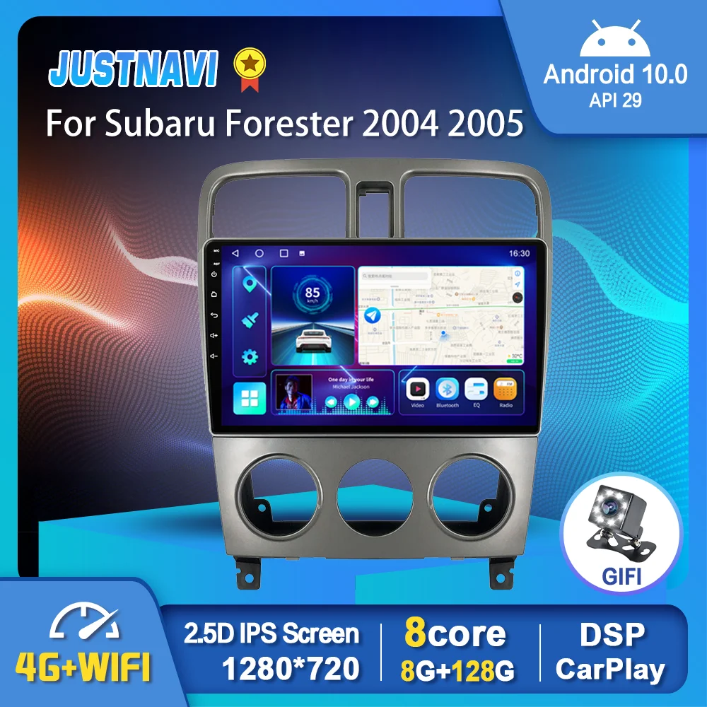 GPS Car Radio 1280*720P Android 10.0 Player For Subaru Forester 2004 2005 2006 2007 2008 OBD DSP Auto Carplay No DVD | Автомобили и