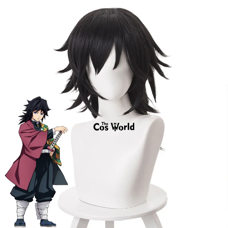 Wig Demon Slayer: Kimetsu no Yaiba Tomioka Giyuu кимоно юката униформа наряд аниме костюмы для косплея - Цвет: Wig