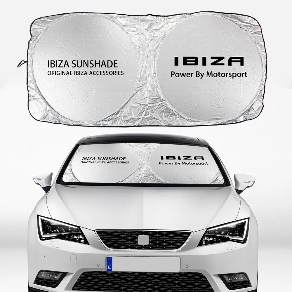 Protector de parabrisas de coche, cubierta para sombrillas, aislamiento solar, protección UV, bloqueador de visera para Seat Ibiza, accesorios para automóviles