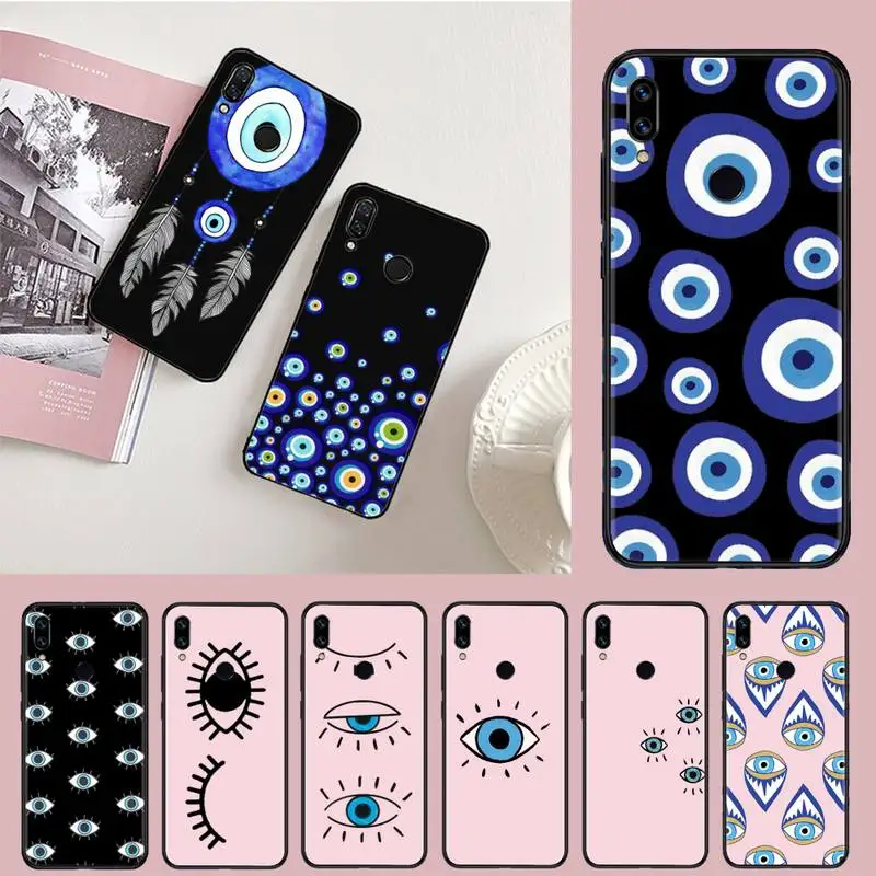 Милый блестящий чехол Lucky Eye Blue Evil для Xiaomi Redmi Note 4 4x5 6 7 8 pro S2 PLUS 6A PRO|Бамперы| |
