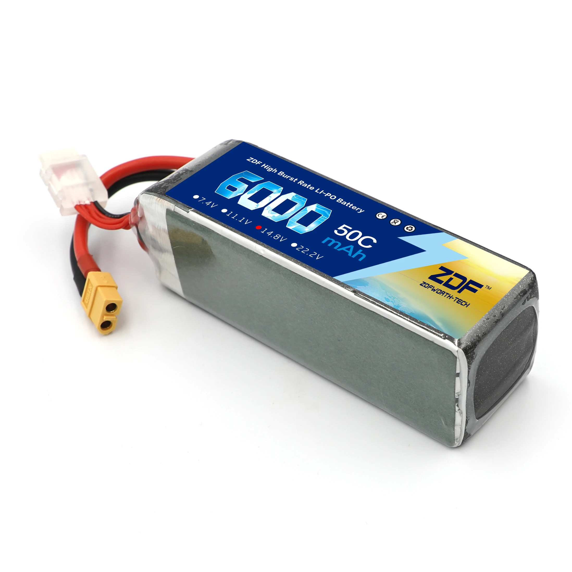 ZDF 2 шт./лот 4S LiPo 14,8 в 6000 мАч аккумулятор с ру 50C-100C XT60 Deans разъем для Traxxas X-maxx 1:10 1:8 автомобилей REDCAT LOSI грузовик