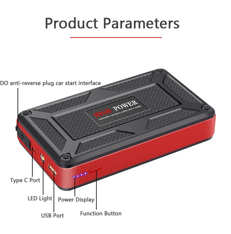 battery bank Car Jump Starter Power Bank 18000mAh 12V Starting Device 600A Portable Car Emergency Booster Auto Car Battery Charger Powerbank battery bank