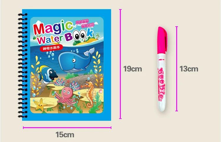 Dessin - Graphisme,Livre de dessin magique à l'eau,livre de coloriage