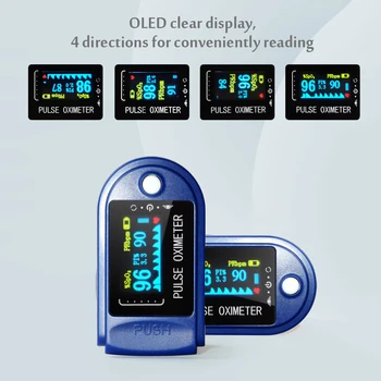 

Fingertip Pulse Oximeter Blood Oxygen Saturation & Heart Rate Detection 10s Quick Measure & Auto-off Portable SpO2 & PR Monitor