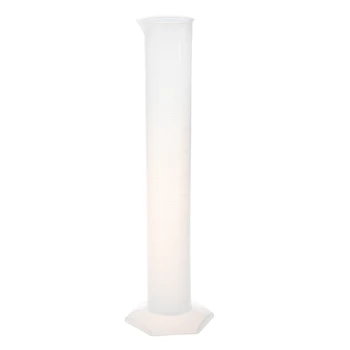 

Lab Set 500mL Capacity Clear White Plastic Graduated Cylinder