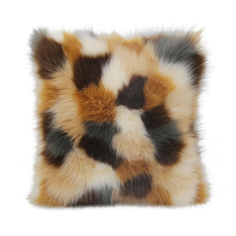 Nordic Plush Pillowcase Wool Faux Fur Cushions Sofa Bed Furry Long Hair Cushion Princess Pillow Home Wedding Decoration 5