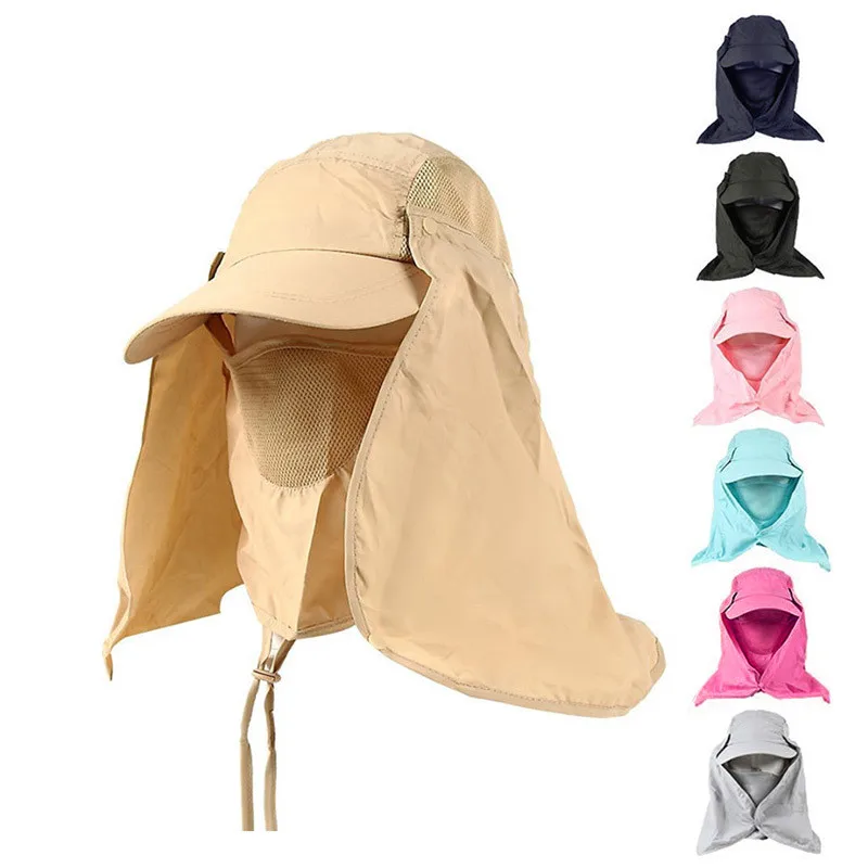 

Outdoor Detachable Sport Hiking Visor Hat UV Mosquitoe Protection Face Neck Cover Fishing Sun Protect Cap Men And Women
