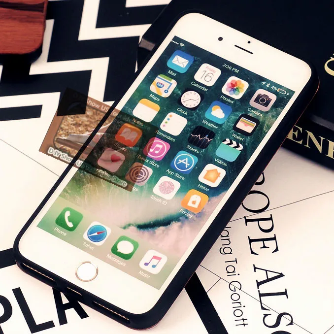 Protective Cover Natural Wood Carved Phone Fitted Case TPU for iPhone XS Max (6)