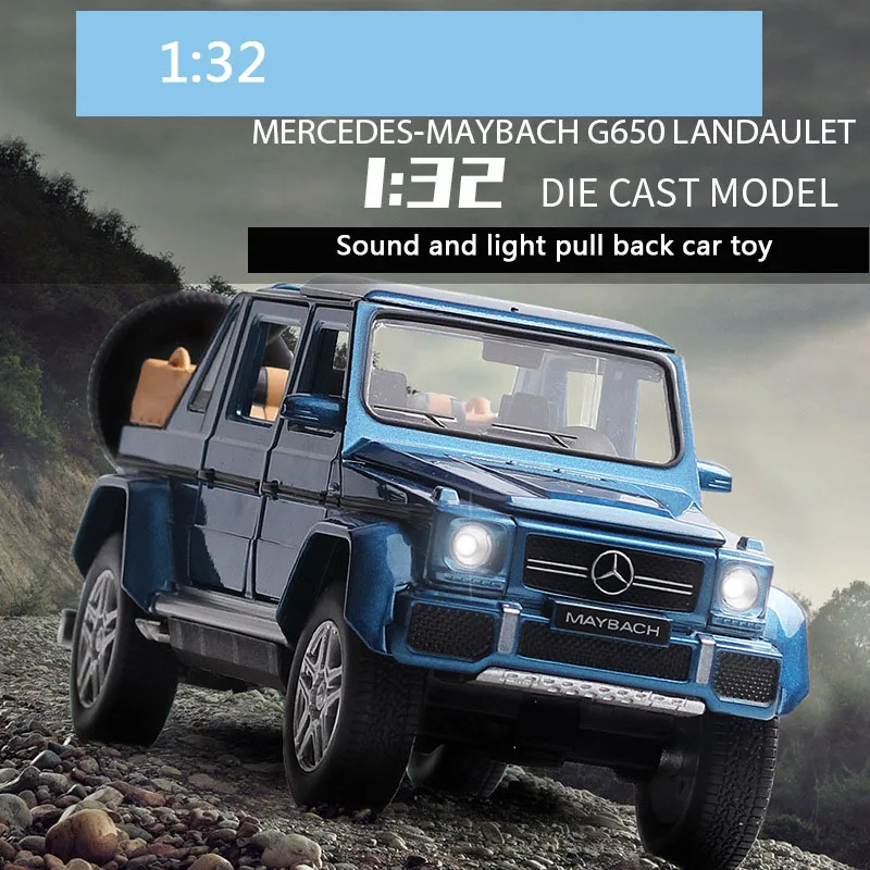 1:32 Maybach G650 модель автомобиля сплав звук и светильник назад к звуку и светильник, чтобы открыть дверь автомобиль игрушка внедорожник игрушка