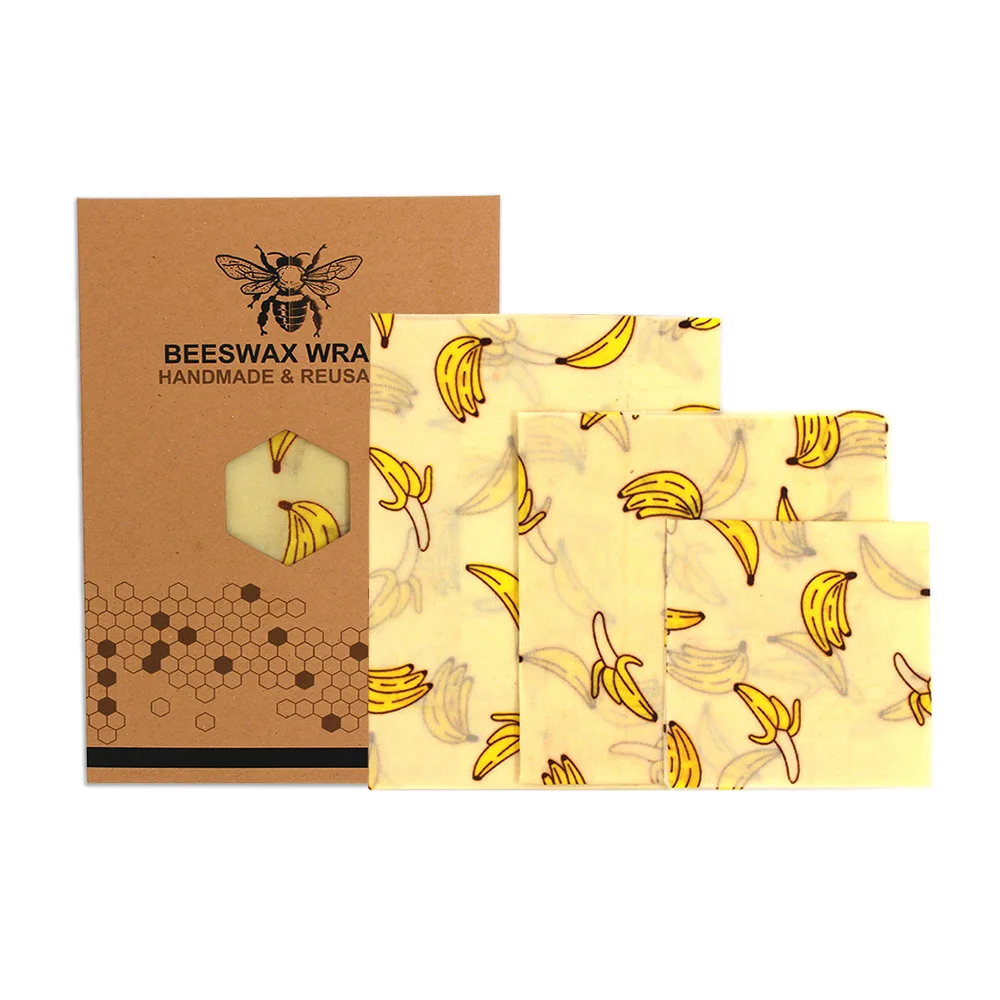 Многоразовый пчелиный воск обертывание s и силиконовые стрейч крышки прочный расширяемый сохраняет свежесть стрейч вакуумная пищевая обертка пчелиный воск - Цвет: Banana