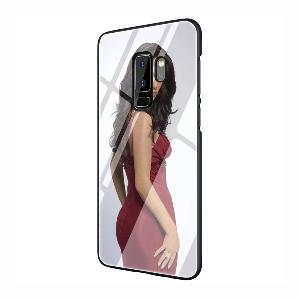 G2 Дженнифер Лопес закаленное Стекло TPU черный чехол для Galaxy S7 Edge S8 S9 S10 Plus, Note 8, 9, 10, A10 20 30 40 50 60 70 - Цвет: G2
