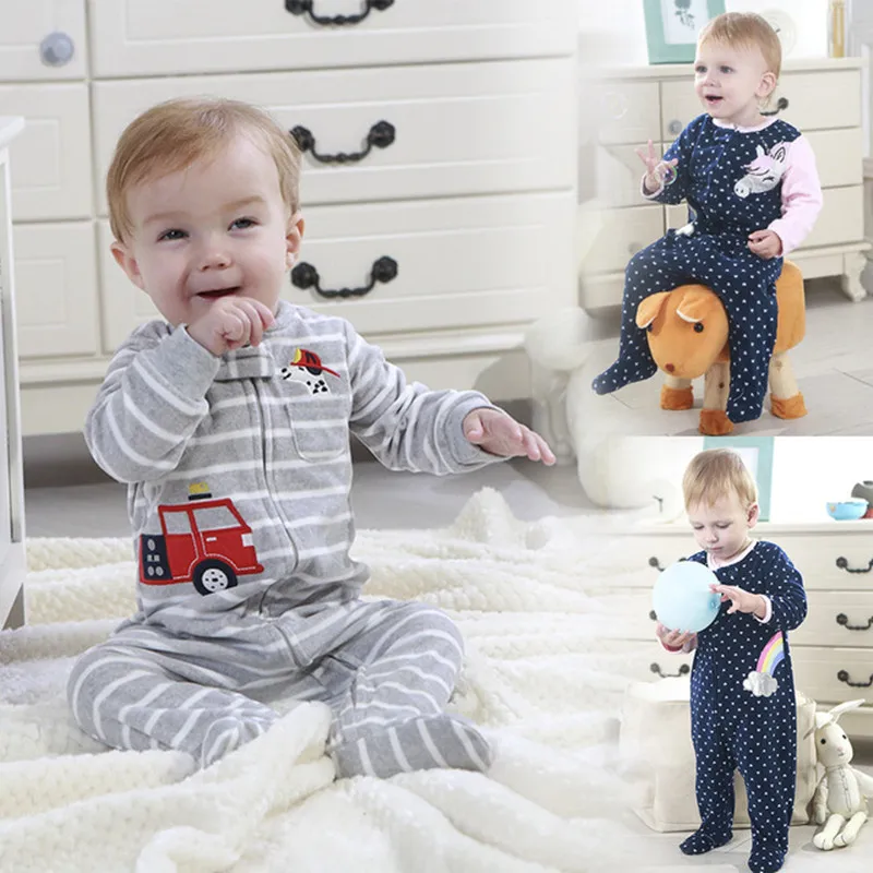 baby fleece onesie with feet