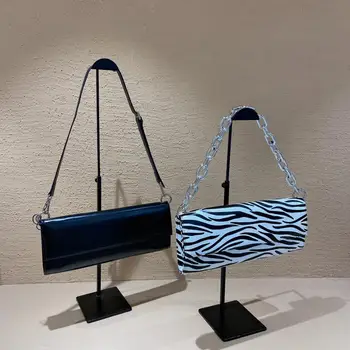 

New high quality leather fashion chain zebra pattern versatile Fashion Handbag Shoulder Bag armpit bag women's bag